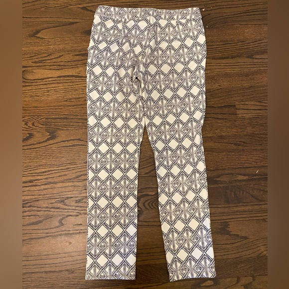 Ivory/black patterned pants - Picture 2 of 4